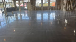 Polishing Concrete In A Williamsport Pa Convenience Store / Super High Gloss Finish