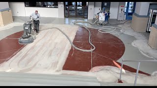 Commercial Epoxy Flake Floor pt 1 of 4 Concrete Preparation And Epoxy Prime Coat