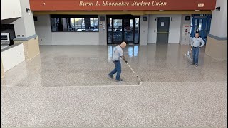 Commercial Epoxy Flake Floor pt 3 of 4 / Clear Epoxy Installation