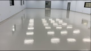 Professionally Installed Pharmaceutical Floor,  New Grinder Debut, Cove Base And Lots Of Prep Work.