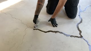 How to repair cracks and spalls in concrete floors before applying epoxy coatings.